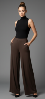 PANTALONE MOKA IN MAGLINA Have One