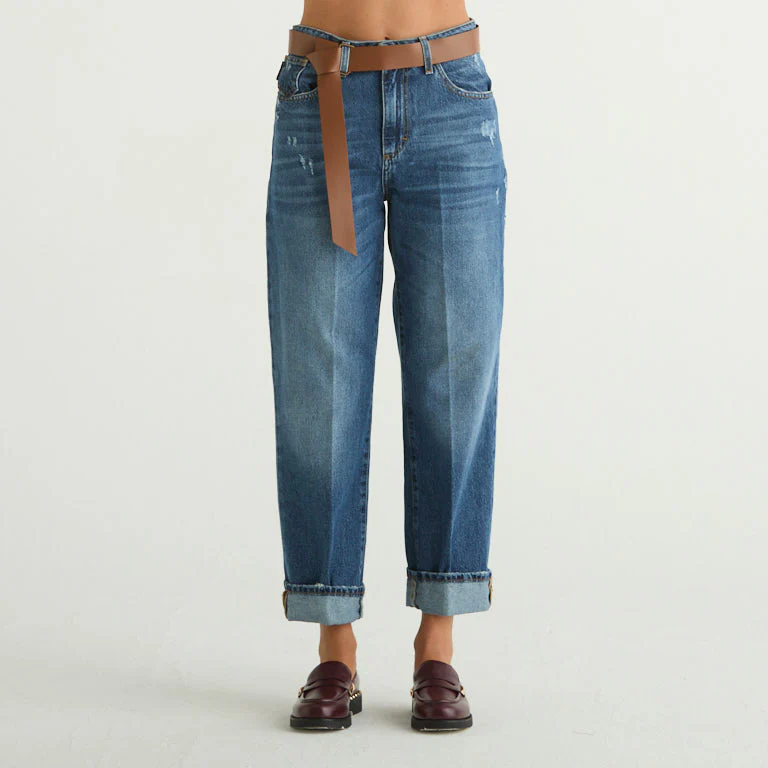 JEANS LAVAGGIO MEDIO CON CINTURA Haveone JEANS LAVAGGIO MEDIO CON CINTURA Haveone