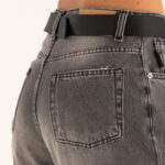JEANS RISVOLTO CON CINTURA GRIGIO Have One