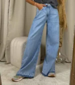 JEANS FLARE LAVAGGIO CHIARO Haveone