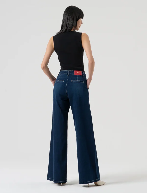 JEANS MAXI FLARE BLU Fracomina