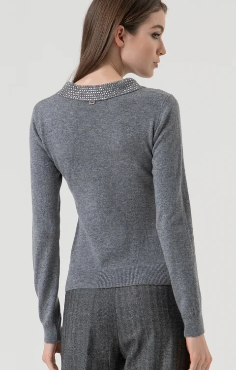 POLO STRASS GRIGIA Fracomina