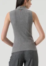 TOP LUPETTO STRASS GRIGIO Fracomina