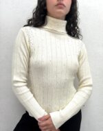 MAGLIA DOLCEVITA STRASS PANNA Fracomina