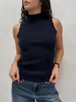TOP LUPETTO STRASS BLU Fracomina