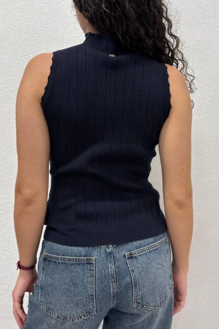 TOP LUPETTO STRASS BLU Fracomina