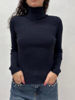 MAGLIA DOLCEVITA STRASS BLU NAVY Fracomina