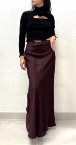 GONNA LUNGA SATIN VINACCIA Imperial