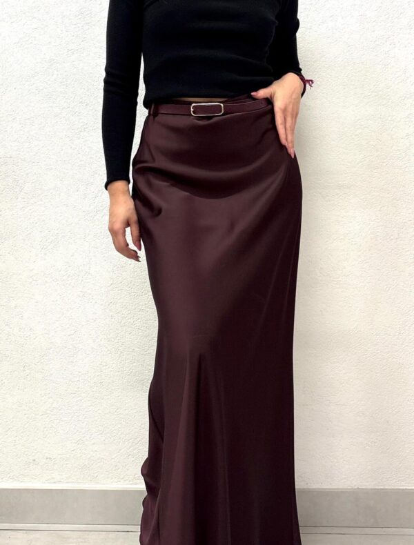 GONNA LUNGA SATIN VINACCIA Imperial