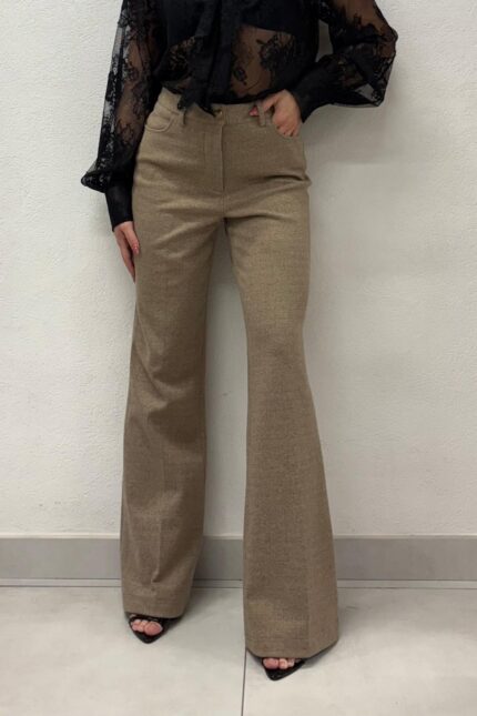 PANTALONE IN FLANELLA BEIGE Fracomina