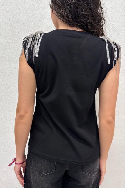T-SHIRT NERA GIOIELLO Anna Rock