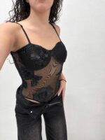 BODY NERO RICAMATO Anna Rock