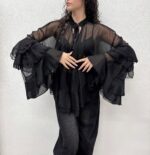 CAMICIA BLUSA CROP ASIMMETRICA Anna Rock