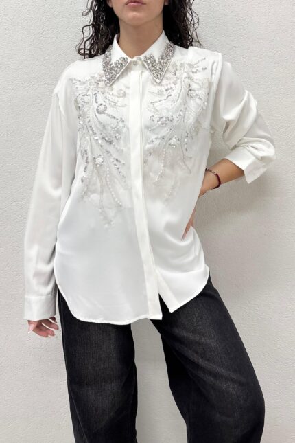 CAMICIA BLUSA GIOIELLO BIANCA Anna Rock
