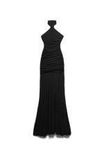 ABITO LUNGO NERO SCARF DRESS SCANDAL Aniye By