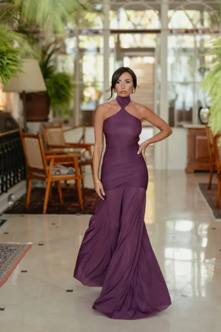 ABITO LUNGO VINO SCARF DRESS SCANDAL Aniye By