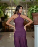 ABITO LUNGO VINO SCARF DRESS SCANDAL Aniye By