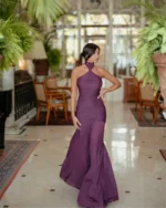 ABITO LUNGO VINO SCARF DRESS SCANDAL Aniye By