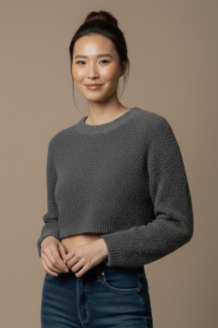 MAGLIONE PULL BOUCLÈ ANTRACITE Glamorous