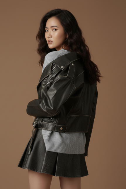 CHIODO IN ECOPELLE EFFETTO VINTAGE Glamorous