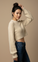 MAGLIONE PULL BOUCLÈ AVORIO Glamorous