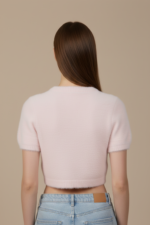 MAGLIA PULL CROP PELUCHE ROSA Glamorous