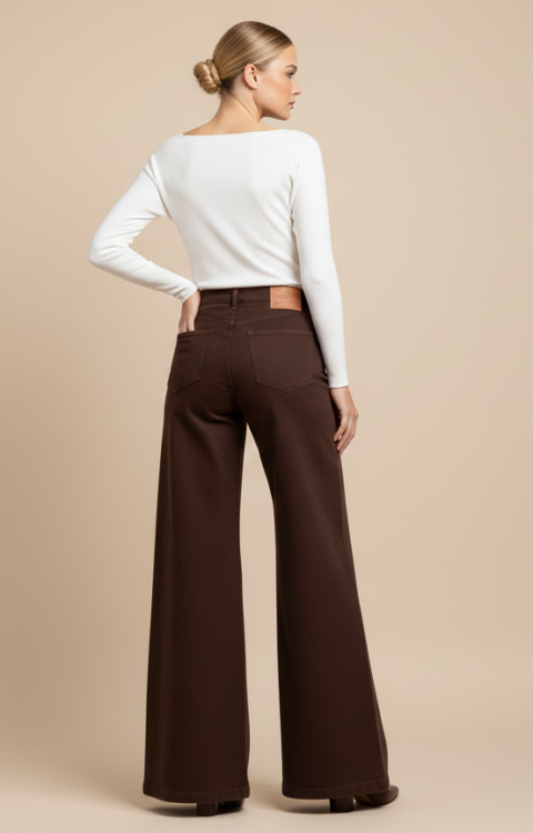JEANS A PALAZZO CIOCCOLATO Glamorous