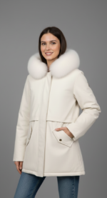 GIACCA PARKA AVORIO Rinascimento