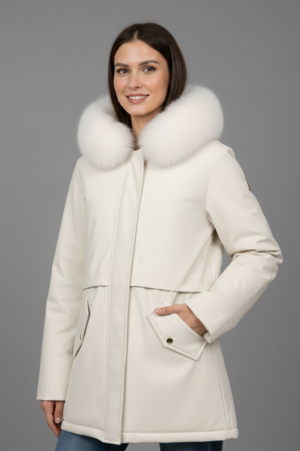 GIACCA PARKA AVORIO Rinascimento