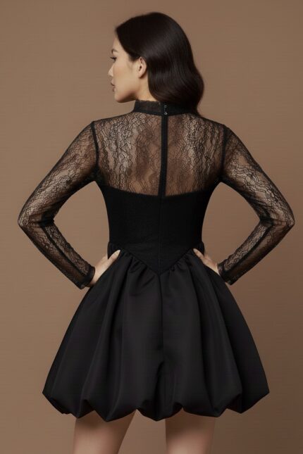 ABITO NERO IN PIZZO Glamorous