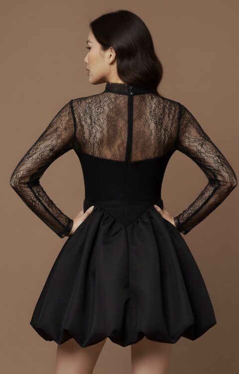 ABITO NERO IN PIZZO Glamorous