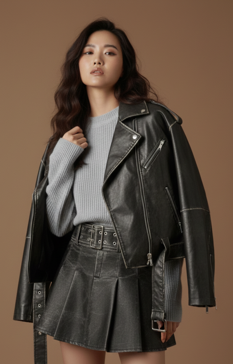 CHIODO IN ECOPELLE EFFETTO VINTAGE Glamorous