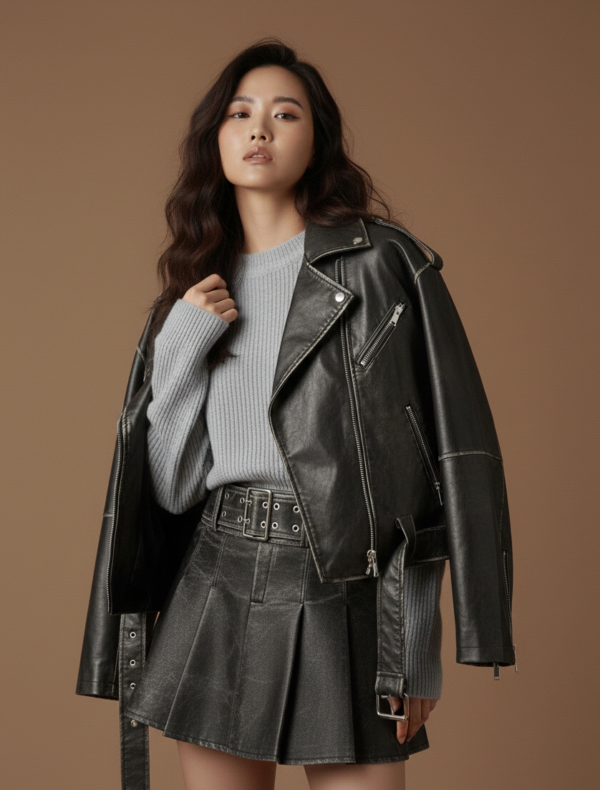 CHIODO IN ECOPELLE EFFETTO VINTAGE Glamorous