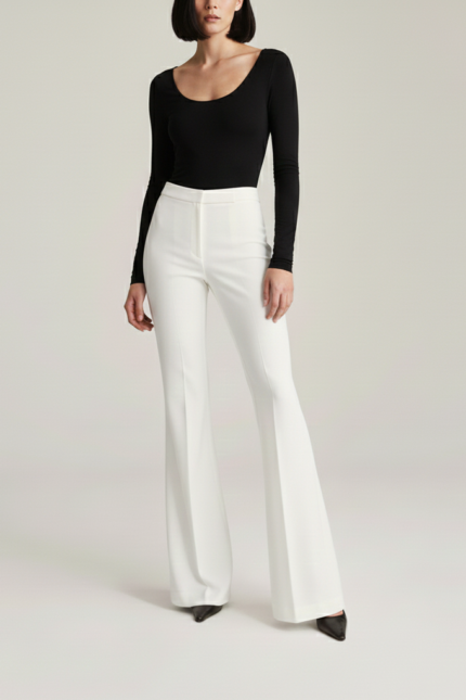 PANTALONE FLARED SIENNA BIANCO Aniye By