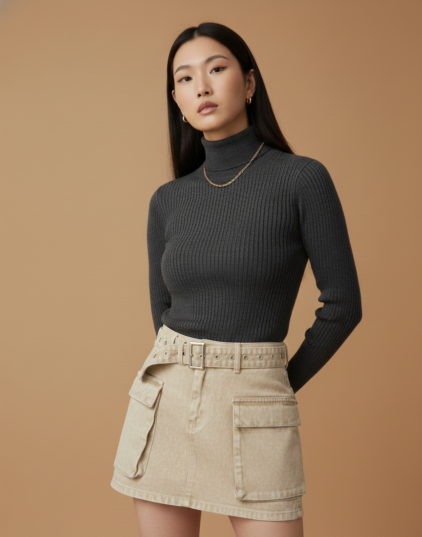 GONNA CORTA CARGO BEIGE Glamourous GONNA CORTA CARGO BEIGE Glamourous