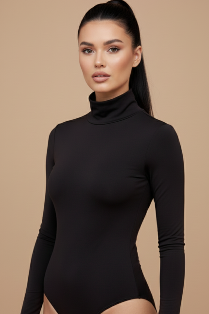 BODY NERO A MANICA LUNGA Glamorous