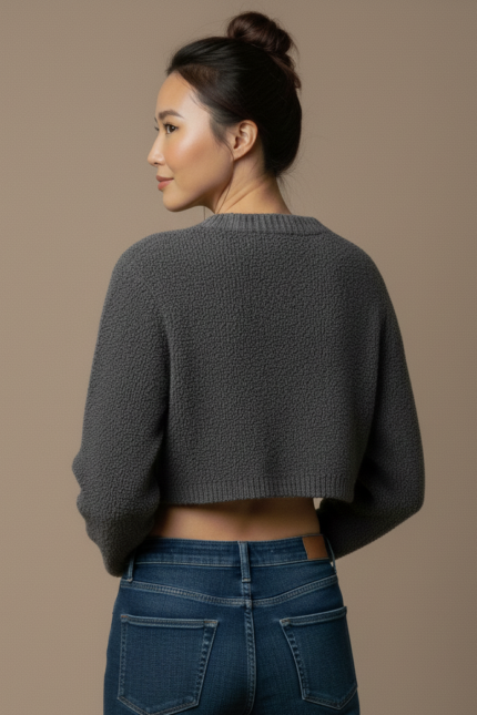 MAGLIONE PULL BOUCLÈ ANTRACITE Glamorous