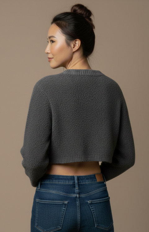 MAGLIONE PULL BOUCLÈ ANTRACITE Glamorous