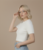 MAGLIA PULL CROP PELUCHE BIANCA Glamorous