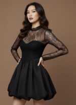 ABITO NERO IN PIZZO Glamorous
