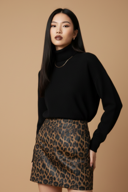 GONNA CORTA ANIMALIER Glamorous