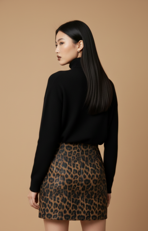 GONNA CORTA ANIMALIER Glamorous