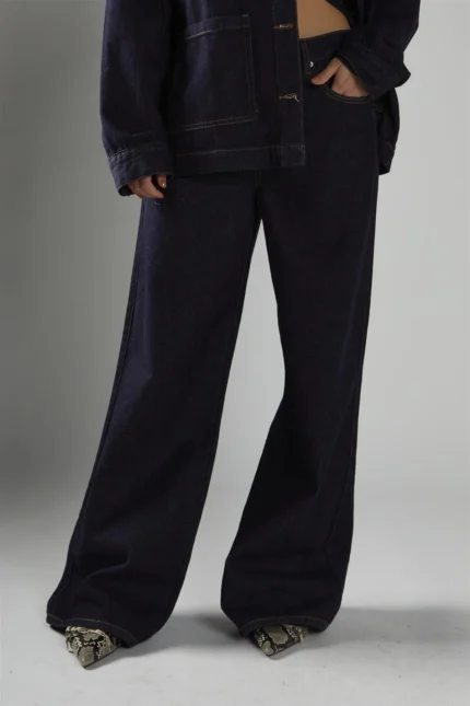 JEANS DENIM SCURO WIDE LEG Glamorous