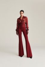 PANTALONE FLARED SIENNA BORDEAUX Aniye By