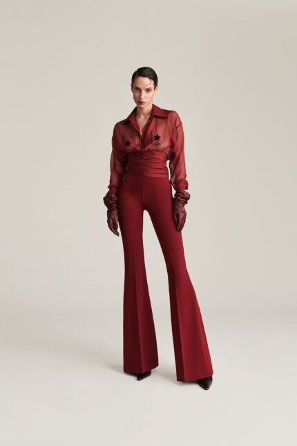 PANTALONE FLARED SIENNA BORDEAUX Aniye By