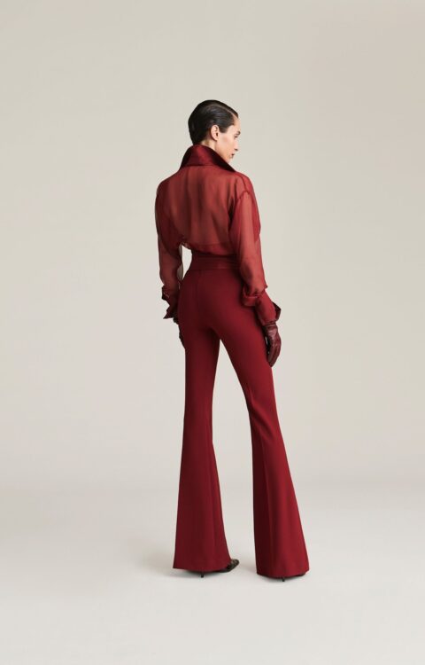 PANTALONE FLARED SIENNA BORDEAUX Aniye By