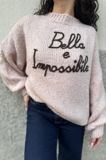 MAGLIA PULL BELLA E IMPOSSIBILE ROSA You Decide