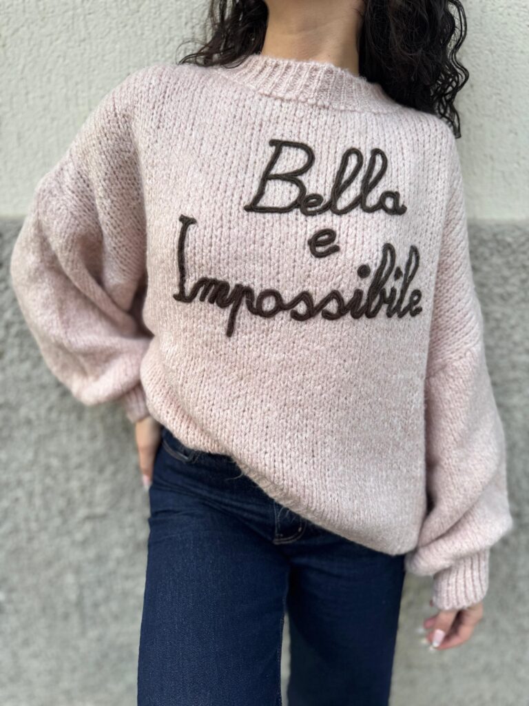MAGLIA PULL BELLA E IMPOSSIBILE ROSA You Decide