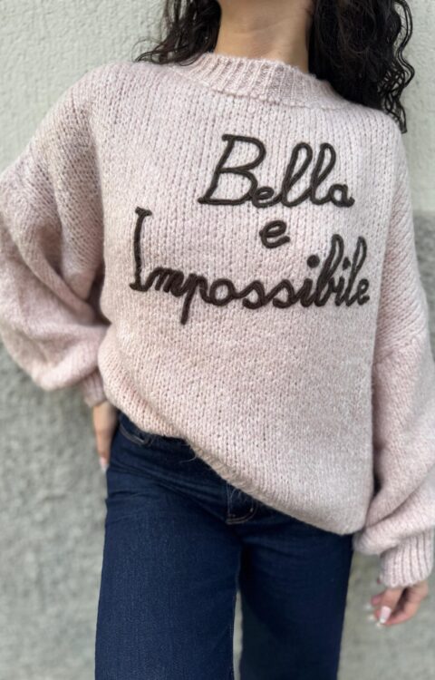 MAGLIA PULL BELLA E IMPOSSIBILE ROSA You Decide