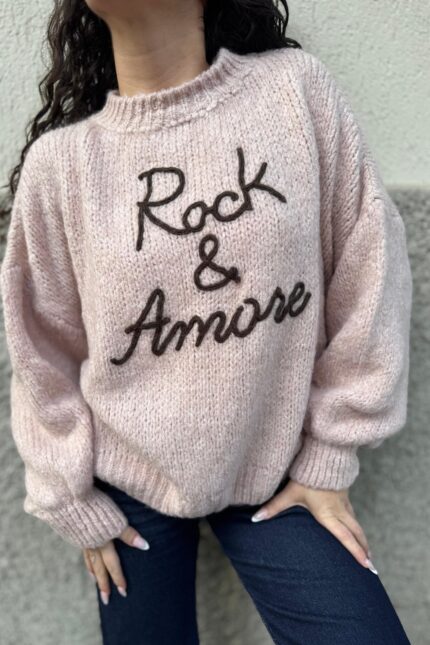 MAGLIA PULL ROCK E AMORE ROSA You Decide